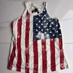 NWT Polo Ralph Lauren American Flag Tank Top Girls Size XL Size 16